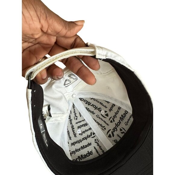 TaylorMade Golf Cap White OSFA Adjustable Strap Embroidered Logo - Picture 6 of 8